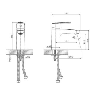 Смеситель для раковины IDDIS Ray белый матовый RAYWT00i01