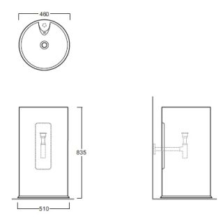 Раковина SIMAS Top E Lavabi D'Arredo GTEbi*1 белая 46 см