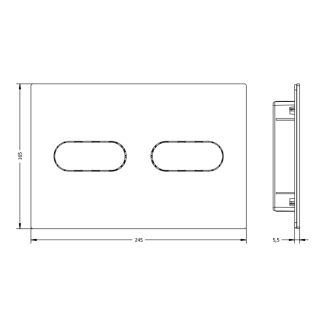 Клавиша смыва ArtCeram INOX 711.000.BM черный