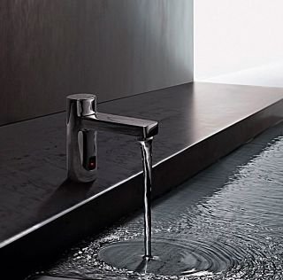 Электронный смеситель для раковины Kludi Zenta с предварительной установкой температуры хром 3820205