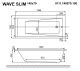Акриловая ванна Whitecross Wave Slim 0111.140070.100 140x70см белый глянец