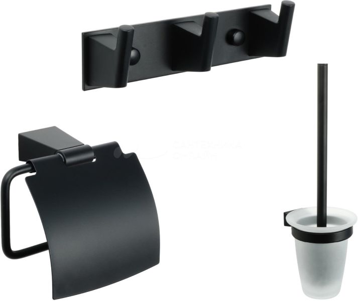 Набор Fixsen Trend Держатель туалетной бумаги FX-97810 + Ершик FX-97813 + Крючок FX-97805-3