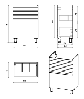 Напольная тумба под раковину Misty Форест 60см дуб Вотан/антрацит
