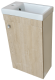 Тумба под раковину Bellezza Комо 40см дуб светлый 00000011549
