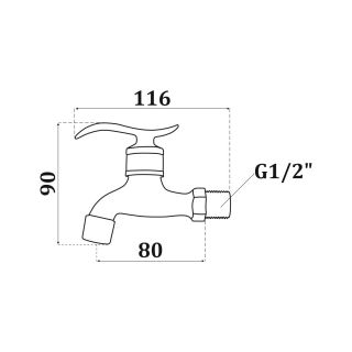 Кран на одну воду Maretti Avorio AV33R12, бронза