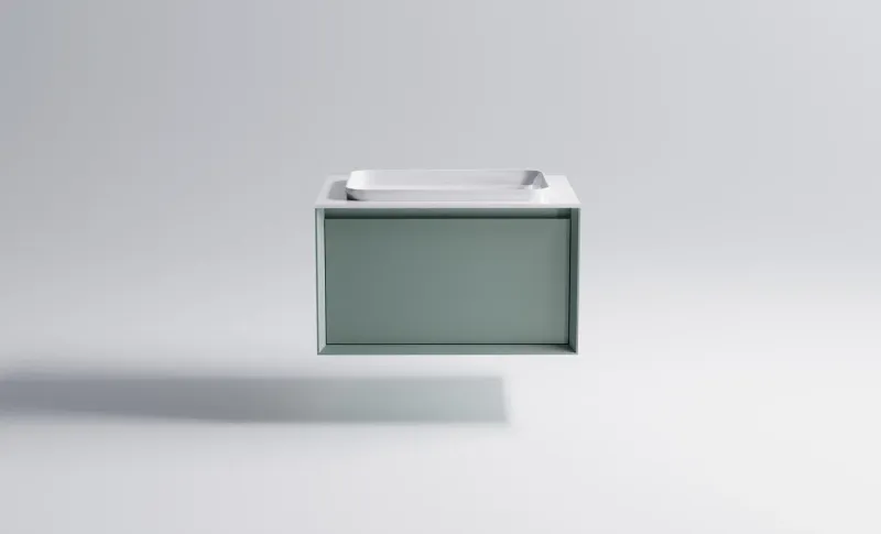 Тумба с раковиной Astra-Form Фрейм 4631177713743 70 см зелёный матовый