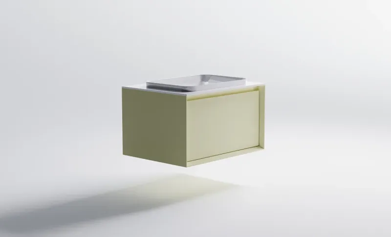 Тумба с раковиной Astra-Form Фрейм 4631177713835 80 см бежевый матовый