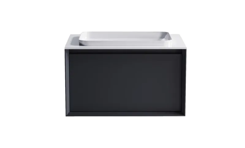 Тумба с раковиной Astra-Form Фрейм 4631177713842 80 см серый матовый