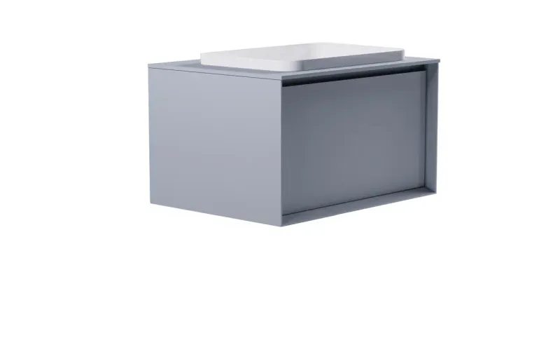 Тумба с раковиной Astra-Form Фрейм 4631177715259 80 см голубой матовый