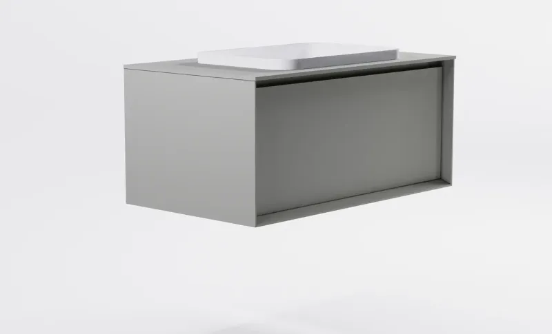 Тумба с раковиной Astra-Form Фрейм 4631177715389 100 см серый матовый