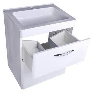 Тумба напольная под раковину Style Line "Каре 70" СС-00002266  (2 ящ.) Люкс белая, PLUS