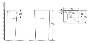 Раковина Ceruttispa  Dorris CT7830 430x360x830 напольная