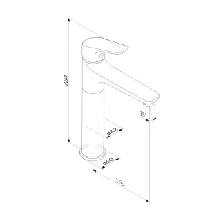 Смеситель для раковины Damixa Jupiter 770250001 хром