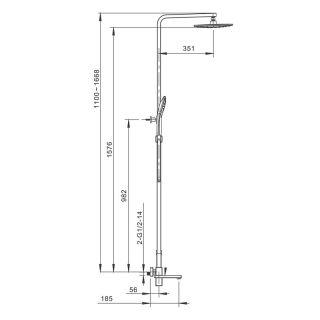 Душевая стойка Gappo G2418 хром