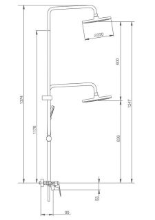 Душевая стойка Splenka S53.24.06 чёрный