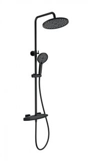 Душевая стойка Wonzon & Woghand Neo WW-B3035-A1-MB с термостатом чёрный матовый