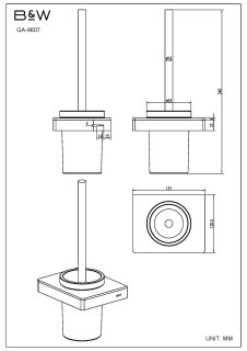 Держатель для ёршика Black and White Gravity 9607GM Темно-серый