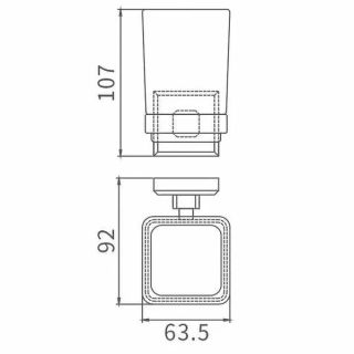 Стакан Gappo G3806 хром