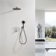 Душевой комплект Black&White Gravity 9301GM с термостатом оружейная сталь