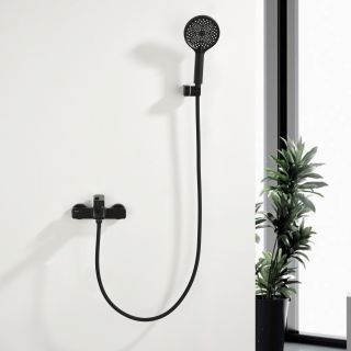 Смеситель для ванны и душа Black&White Gravity 9101MB чёрный матовый