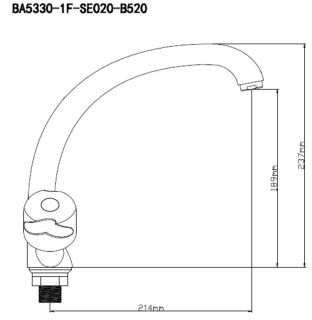 Смеситель для кухни BOOU BA5330-1F-SE020-B520 хром