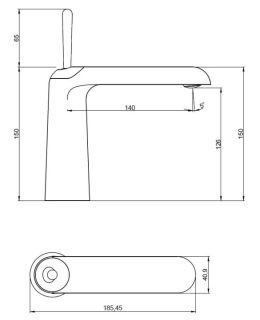 Смеситель для раковины Haiba HB10812-7 чёрный матовый