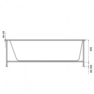 Акриловая ванна Bas Гоа 160x70 см