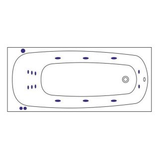 Гидромассажная ванна WHITECROSS Layla Slim 0122.180080.100.SMART.BR 180x80 см Smart бронза