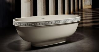 Ванна из искусственного камня Salini Greca Meander S-Stone 103021MRH 180x80см RAL снаружи