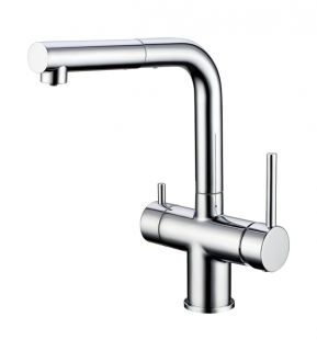 Смеситель для кухни под фильтр с выдвижным изливом GROCENBERG GB4097CR (Kerox Венгрия) Хром