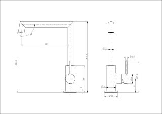 Смеситель для кухни Wonzon & Woghand WW-L1005-BG брашированное золото
