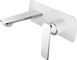 Смеситель для раковины встраиваемый Haiba HB548-8 с внутренней частью белый матовый