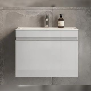 Тумба под раковину подвесная Velvex Pulsus tp.PUL.PUL.70.1Y белый глянец, 70 см