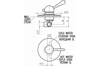 Смеситель для душа Rav Slezak Labe L483LSM бронза