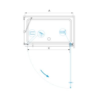 Душевой уголок RGW HO-045B (HO-011B + Z-050-2B + O-204B) 350604589-014 80x90см чёрный