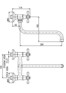 Смеситель для кухни Rav Slezak Morava Retro MK101.5/22 хром