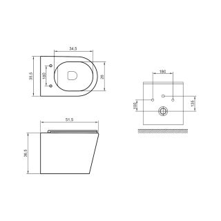 Унитаз подвесной Maretti Florenza безободковый с микролифтом, FL10PBM97-844, белый
