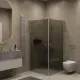 Душевой уголок на монопетле by Deonria U-90-89-6-GM-HM 90x89см хром матовый/графит матовый