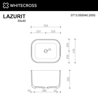 Раковина WHITECROSS Lazurit 0713.050040.200S 50 см белый матовый
