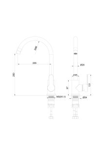 Смеситель для кухни Wonzon & Woghand WW-AE4554-BG брашированное золото