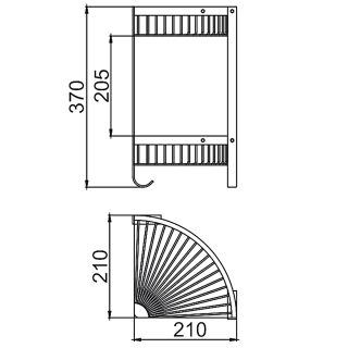 Полочка для ванной Frap F352-16 черный