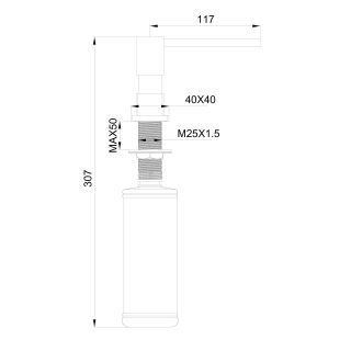 Дозатор для мыла Wonzon & Woghand WW-88SD01-BN брашированный никель