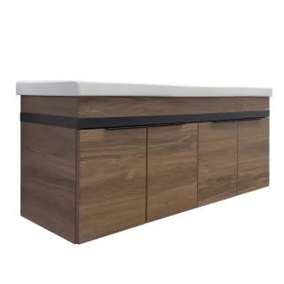 Тумба с раковиной Comforty Дуэт 00-00017178 125 см дуб тёмно-коричневый