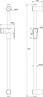 Стойка для душа IDDIS Ray RAY70C0i17