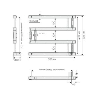 Полотенцесушитель электрический Indigo Muza DGM40-50Rt 40x50 см хром