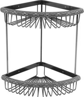 Полка угловая двойная Zorg Antic AZR U-4 SL серебро