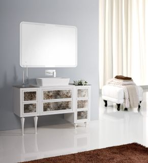 Столешница из искусственного мрамора Cezares 75x46 Bianco Opaco Delizia 50205