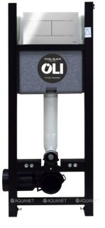 Инсталляция для унитаза Oli Expert Total LE 886668SDOO + кнопка смыва Slim хром глянец Black Oli