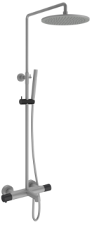 Душевая система с термостатом AltroBagno Intento 030421 GrNe серый/черный