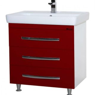 Тумба под раковину Bellezza Рокко 80см красный 00000010170
